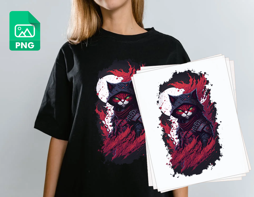 Design PNG E SVG De Animal De Curso Simples De Ninja De Gato Bonito Para  Camisetas