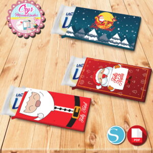 Kit Caixa para barra de chocolate Natal