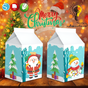 Caixnhas milk com tema natalino
