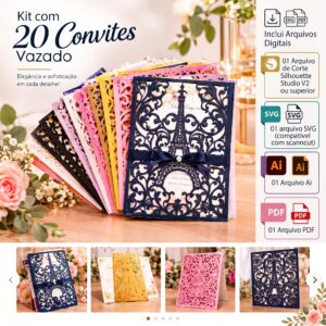 Kit 20 Arquivos para convites